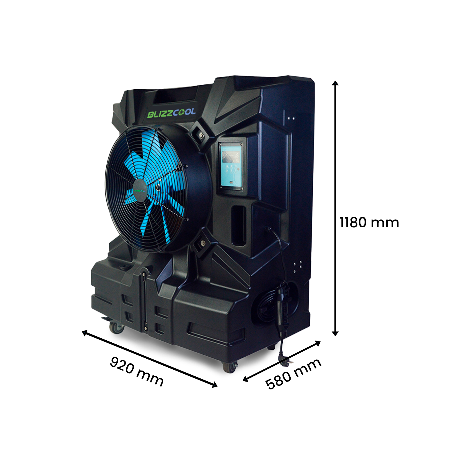 Medidas - ENFRIADOR EVAPORATIVO BLIZZCOOL BC 200