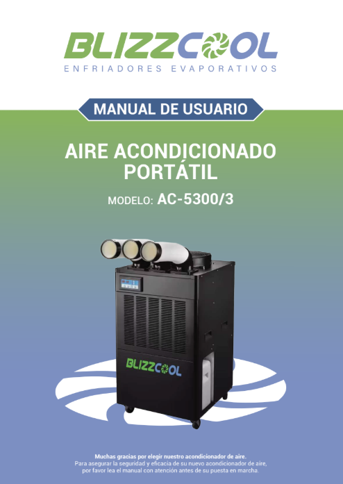 Manual Aire acondicionado portátil industrial Blizzcool AC5300/3