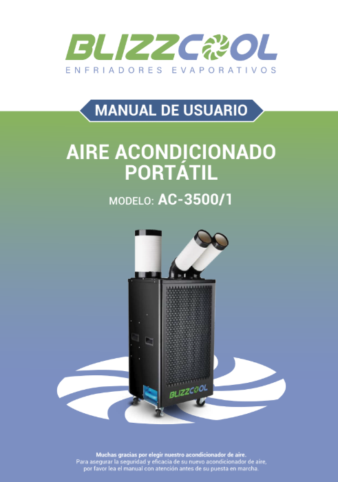 Manual Aire acondicionado portátil industrial Blizzcool AC3500/2