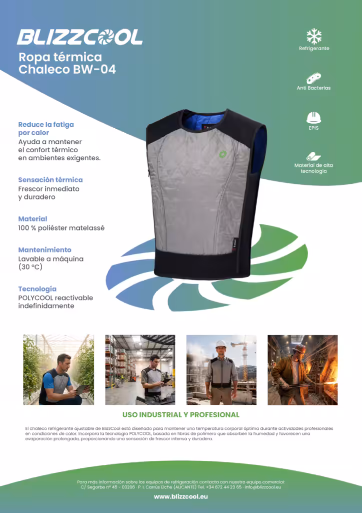 Ficha tecnica Chaleco BW 04