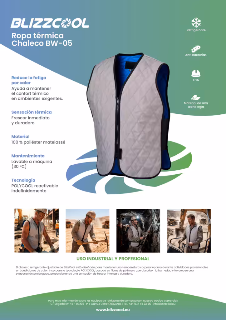 Ficha técnica de Chaleco BW05