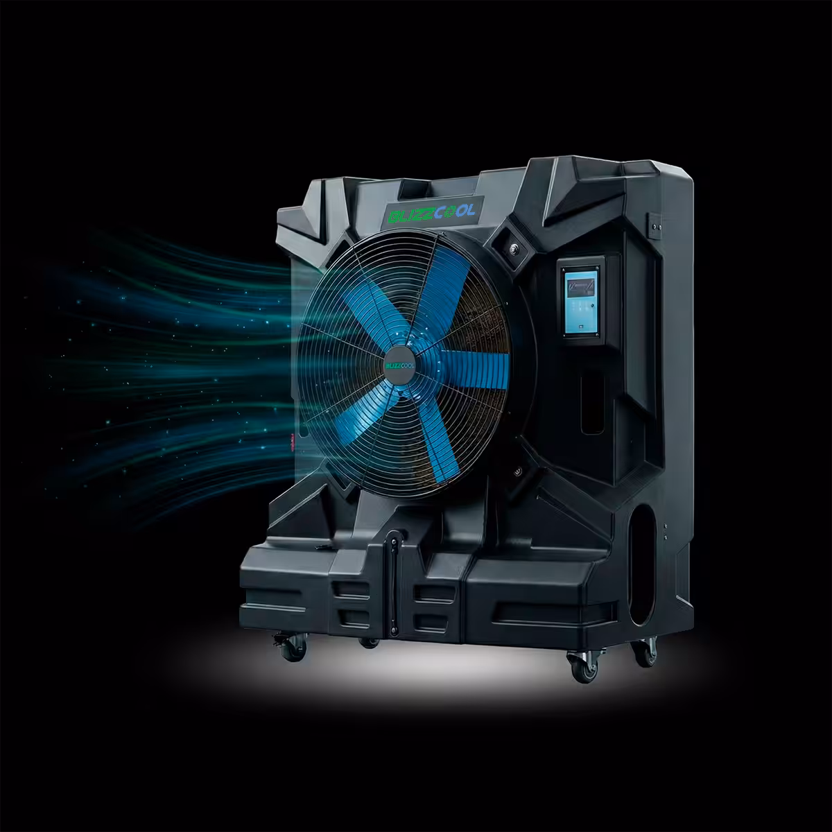 Enfriador de aire industrial en funcionamiento