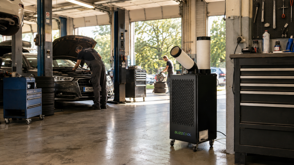 cómo climatizar un taller de coches en verano